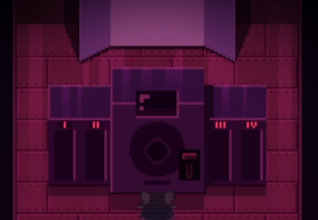 A screenshot from the game. A view of the camera room.